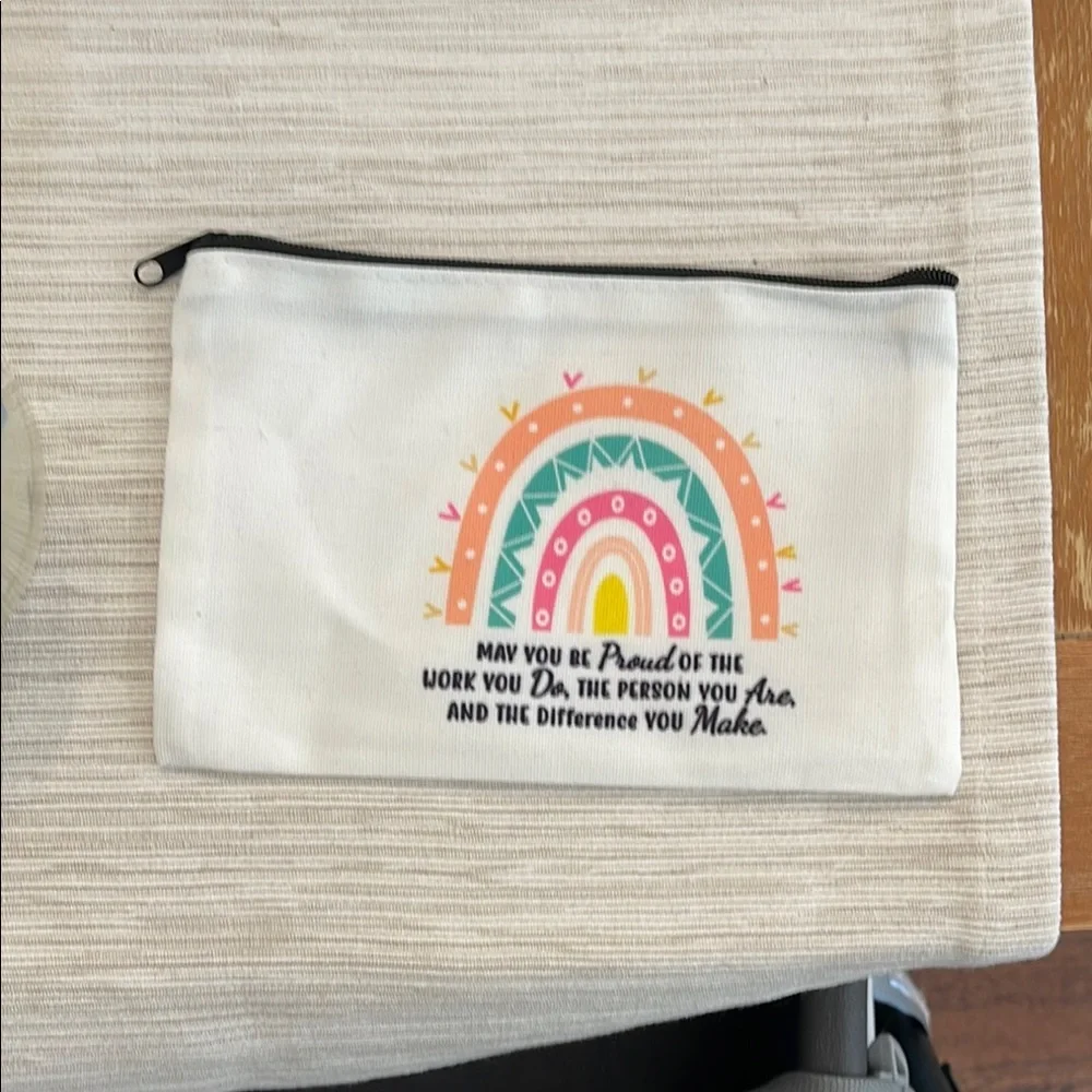 Colorful Rainbow Canvas Pouch